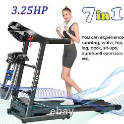 Max 3.25HP Electric Treadmill Folding Incline Running Machine 2-IN-1 APP Control