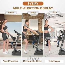 Max 3.25HP Electric Treadmill Folding Incline Running Machine 2-IN-1 APP Control