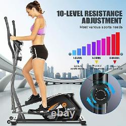 NEW Eliptical Exercise Machine Heavy Duty Gym Equipment + 10-Level Resistance, =