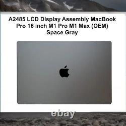 NEW GENUINE OEM Apple MacBook Pro 16 M1 M2 LCD Screen Display GRAY A2485 2021