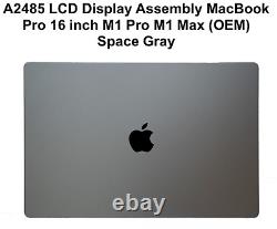 NEW Genuine Apple OEM MacBook Pro 2021 M1 LCD Screen Display Space Gray A2485 16