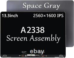 New A2338 LCD Screen Display Assembly For Apple MacBook Pro M1 2020 Grey