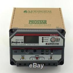New MORNINGSTAR PROSTAR PS-30M with LCD Display PWM Charge Controller 12/24V 30A