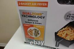 Ninja DZ201 Foodi 6-in-1 2-Basket Air Fryer DualZone Technology 8 qt (8A-OB)