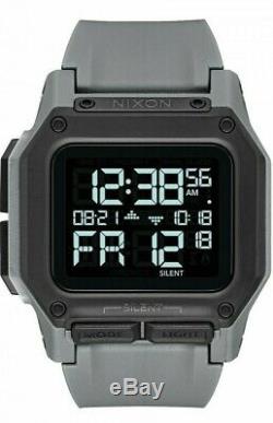 Nixon Regulus Men's Gunmetal Gray Military Digital 46mm Watch A1180 632 NEW