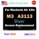 OEM For Macbook Air A3113 M3 2024 LCD Display Screen Replacement Space Gray