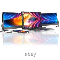 P2 Triple Portable Monitor for Laptop Screen Extender 12 Inch Dual Monitors E