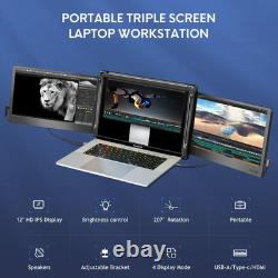 P2 Triple Portable Monitor for Laptop Screen Extender 12 Inch Dual Monitors E