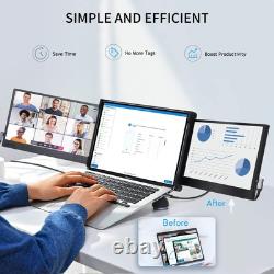 P2 Triple Portable Monitor for Laptop Screen Extender 12 Inch Dual Monitors E