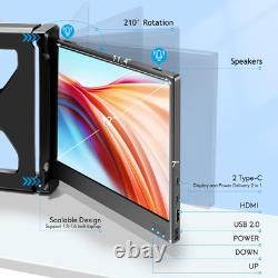 P2 Triple Portable Monitor for Laptop Screen Extender 12 Inch Dual Monitors E