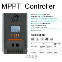 PowMr 100A MPPT Solar Charge Controller 12/24V Auto USB LCD 0 Laye Screen PV96V