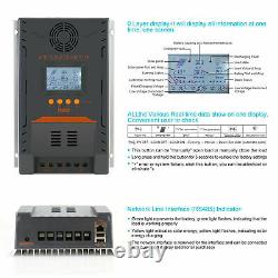 PowMr 100A MPPT Solar Charge Controller 12/24V Auto USB LCD 0 Laye Screen PV96V