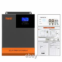 PowMr 3500W Solar Inverter In 80A MPPT Charger Controller DC48V AC110/120V PV145