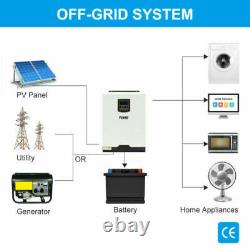 PowMr 5000W 48V Solar Inverter Uninterruptible Power 110A PWM Controller AC230V