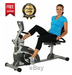 Recumbent Bike Extended Capacity Cardiovascular Great Exercise 8 Levels LCD NEW