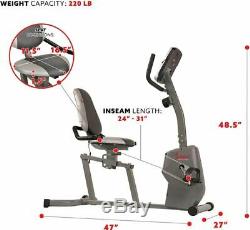 Recumbent Exercise Bike Stationary Adult Fitness Home Gym Magnetic Cardio Pulse