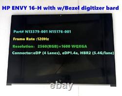 Replacement For HP ENVY 16-H1053DX QHD 120Hz LED LCD Display Assembly+withBezel