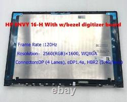 Replacement For HP ENVY 16-H1053DX QHD 120Hz LED LCD Display Assembly+withBezel