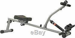 Rowing Machine 12 Level Adjustable Resistance LCD Monitor Rower Compact Design