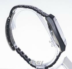 SEIKO Quartz LC Digital 0138-5010, Black PVD, Dual Chronograph LCD, Watch Uhr 78