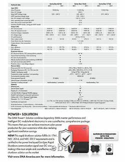 SMA SB7.0-1 SP-US-41 Sunny Boy 7.0-US, 3-MPPT, AFCI 208/240VAC with SPS Function