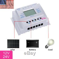 Sun YOBA LCD 60A 80A MPPT Solar Panel Controller Regulator Charge Battery USB GA