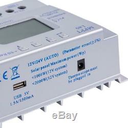 Sun YOBA LCD 60A 80A MPPT Solar Panel Controller Regulator Charge Battery USB GA