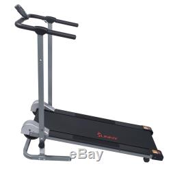 Sunny Health and Fitness SF-T1407M Manual Compact Walking Treadmill LCD Monitor