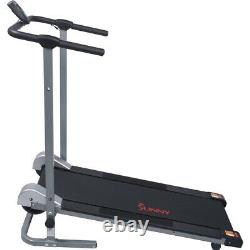 Sunny Health and Fitness SF-T1407M Manual Compact Walking Treadmill with LCD Mon