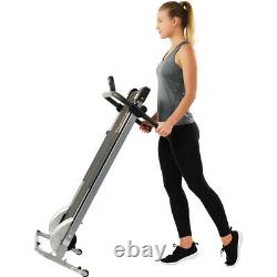 Sunny Health and Fitness SF-T1407M Manual Compact Walking Treadmill with LCD Mon