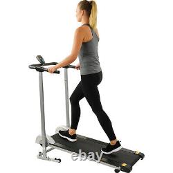 Sunny Health and Fitness SF-T1407M Manual Compact Walking Treadmill with LCD Mon