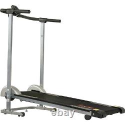 Sunny Health and Fitness SF-T1407M Manual Compact Walking Treadmill with LCD Mon