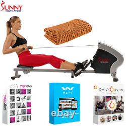 Sunny Health and Fitness SPM Magnetic Rowing Machine + Fitness Suite & Towel