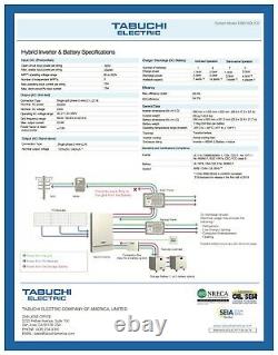 TABUCHI 5.5kw Hybrid Inverter output 110v&220v All in One Solar System (No Bat)