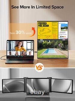 UPERFECT 15.6 Portable FHD Monitor Foldable Stackable for Dual Display Needs