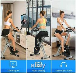 Ultra-Compact Folding Magnetic Resistance Upright Exercise Bike Indoor Use HOT