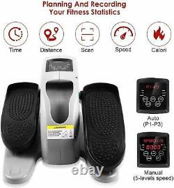 Under Desk Elliptical Machine, Pedal Bike Exerciser with LCD Display Home/Office