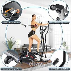 Upgraded Magnetic Elliptical Exercise Fitness Training Machine Cardio Mute Quiet