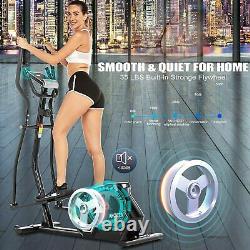 Upgraded Magnetic Elliptical Exercise Fitness Training Machine Cardio Mute Quiet