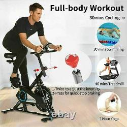 Upgraded Upright Exercise Bike Interactive Workout Trainer Heart rate