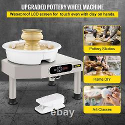 VEVOR Electric Pottery Wheel 9.8 Turntable Ceramic LCD Display Foot Pedal 350W