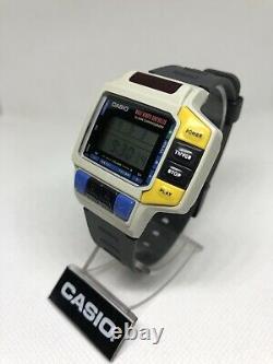 White Casio CMD-10 Remote Control TV Wrist Watch 1028 Japan Module